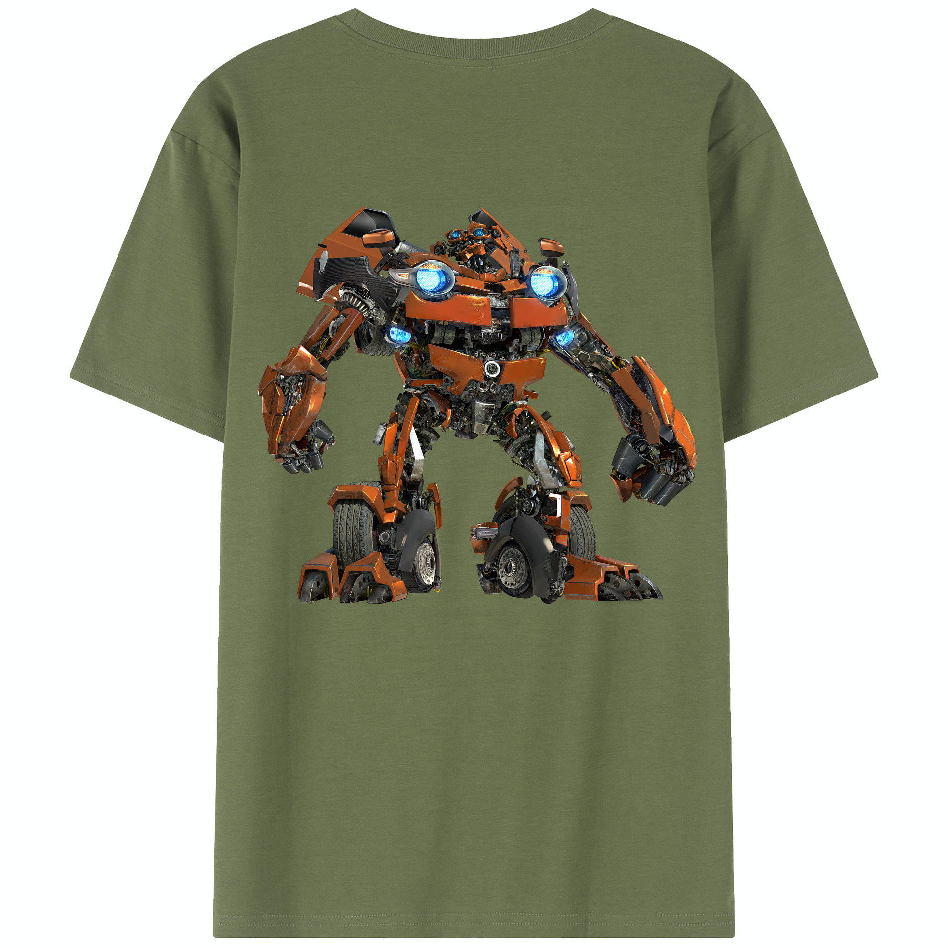 （画像用） Transformers トランスフォーマー 綿100％半袖Tシャツ（背面プリント）
